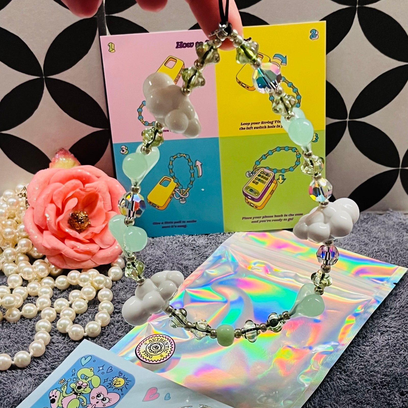 Kawaii in the Sky Wristlet Phone Strap