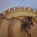 Vintage Amber Glass Bird Feeder