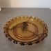 Vintage Amber Glass Bird Feeder