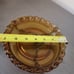 Vintage Amber Glass Bird Feeder