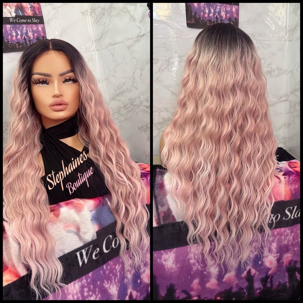 Human Hair Blended Glueless Lace Part Wig
