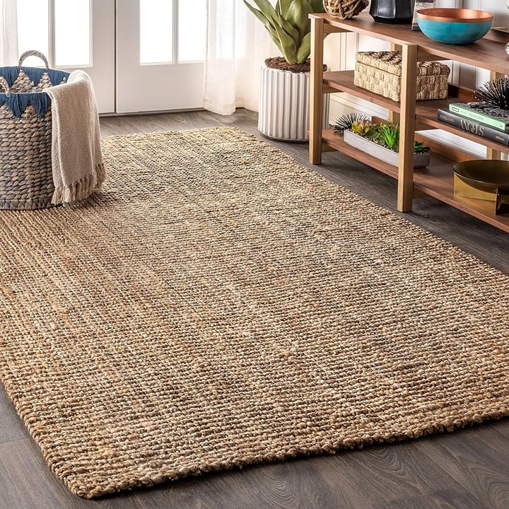 Hand Woven Chunky Jute Indoor Area Rug 3 ft x 5 ft