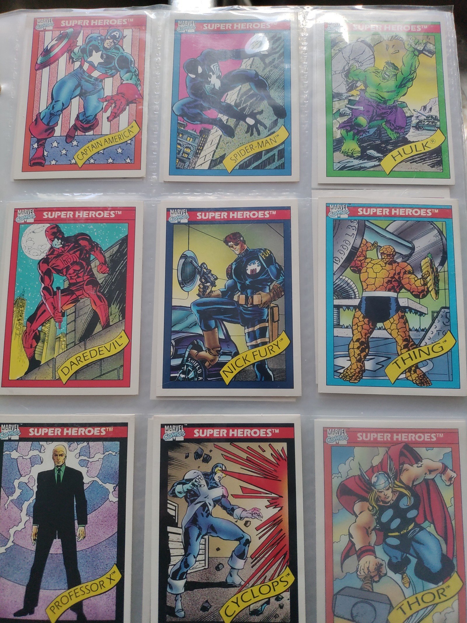 Marvel comics full cards set with holograms