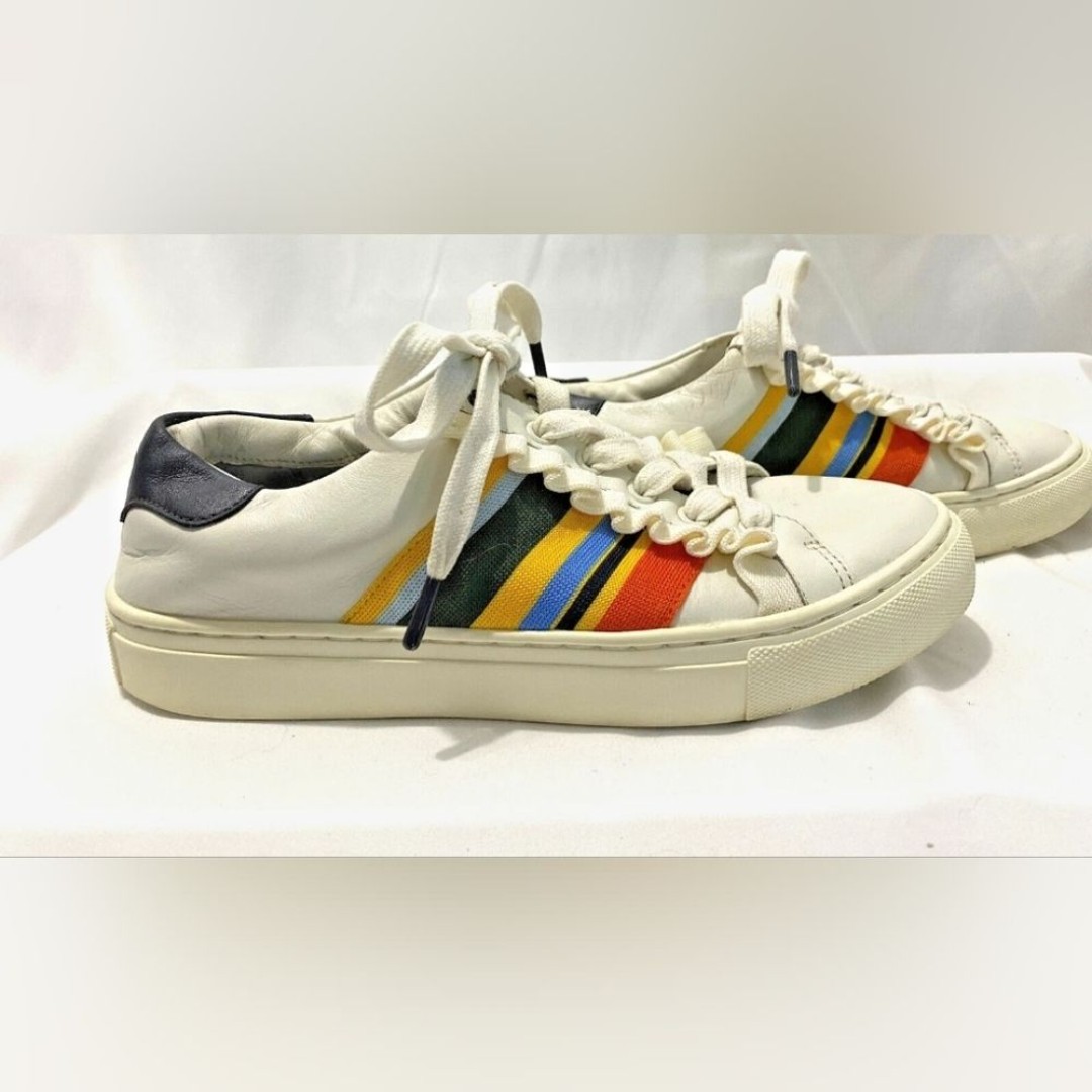Tory Burch Sport Womens Sneakers Leather Uppers 48494 Ruffle