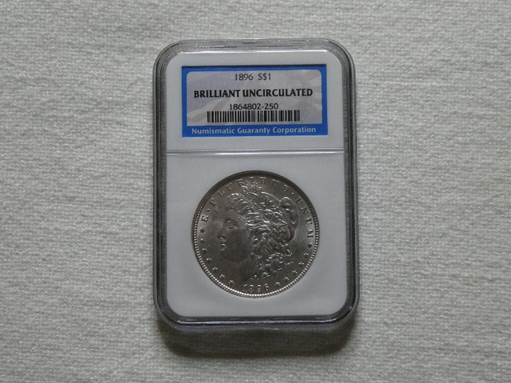 NGC 1896 Morgan Silver Dollar BU
