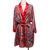 Vintage Morgan Taylor Size S Red Printed Satin Loungewear Robe