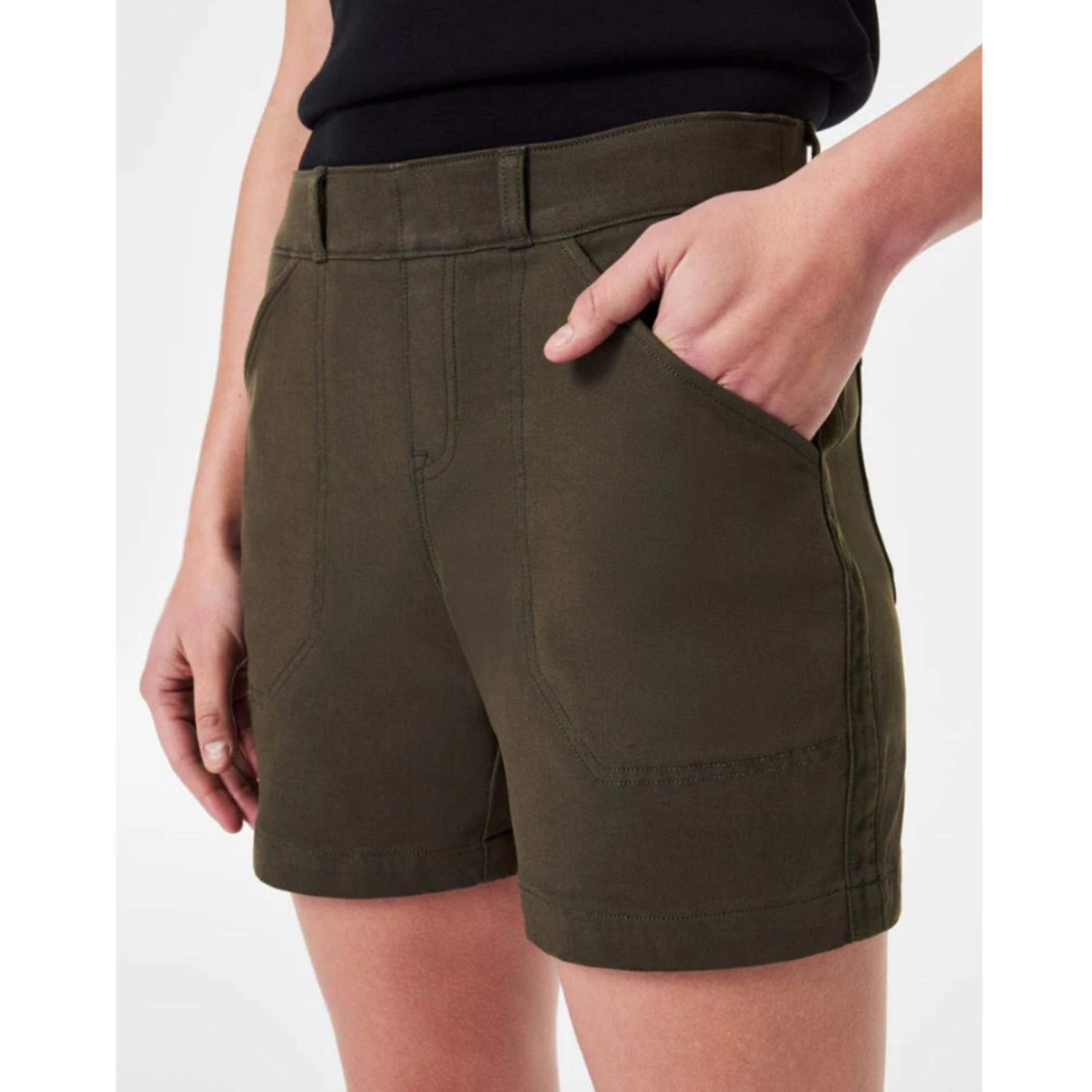 Spanx Women's 20318R Size XS Pine Twill Short Pull On Casual