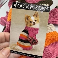 Zack & Zoey Dog Knit Sweater Set Size Medium