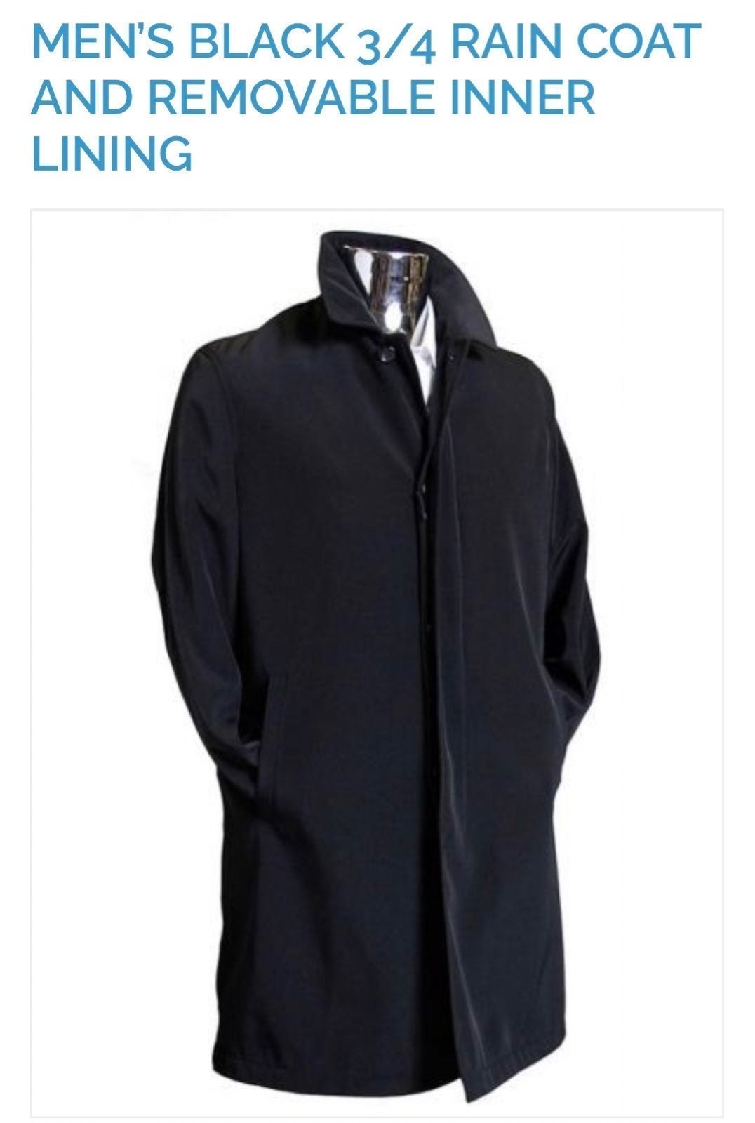 Perry Ellis Portfolio Business Overcoat Size M