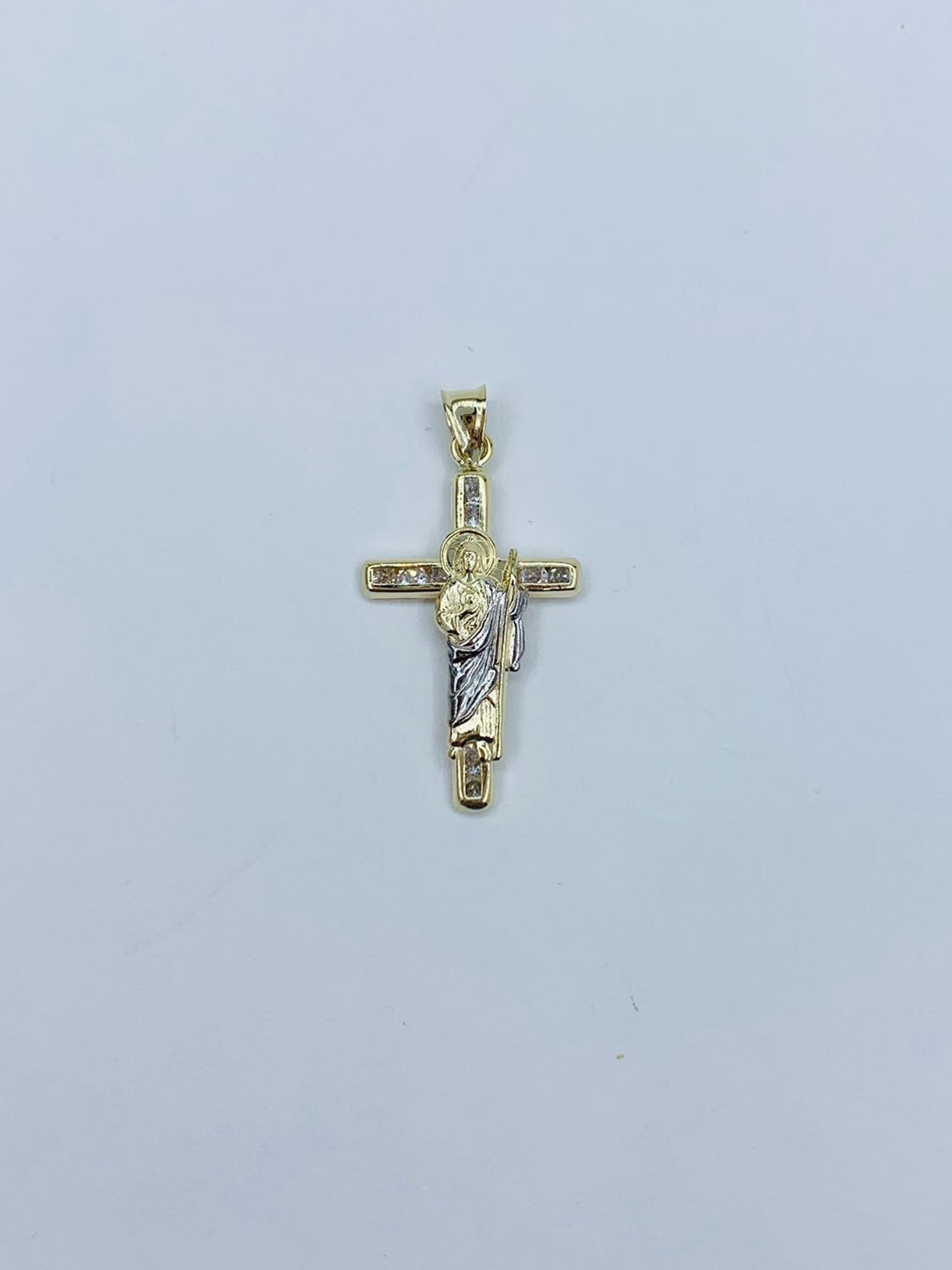 10k gold pendant San Judas - Saint Jude Cross