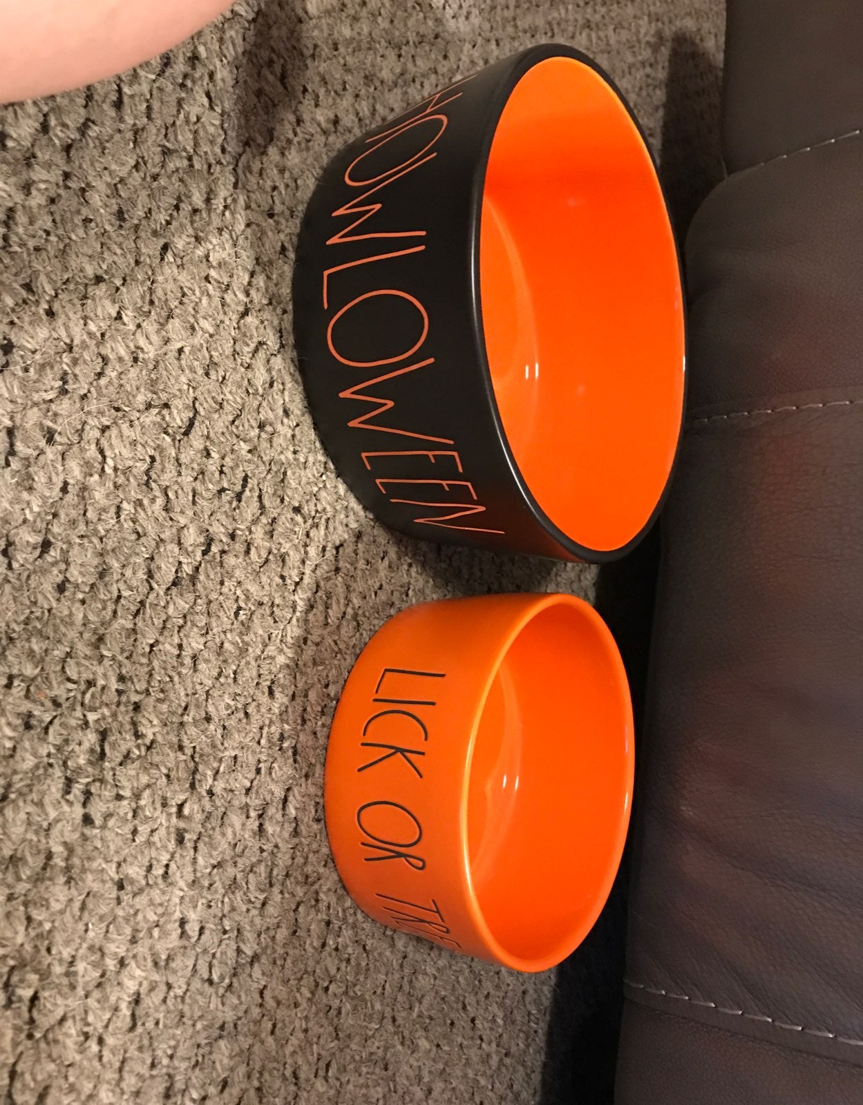 Rae Dunn Halloween dog bowls