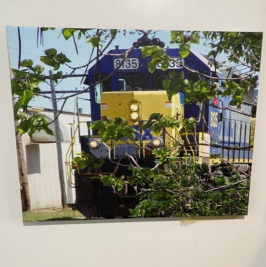 Orginal photo of CSX Engine 8135 printed on canvas 16 x 20