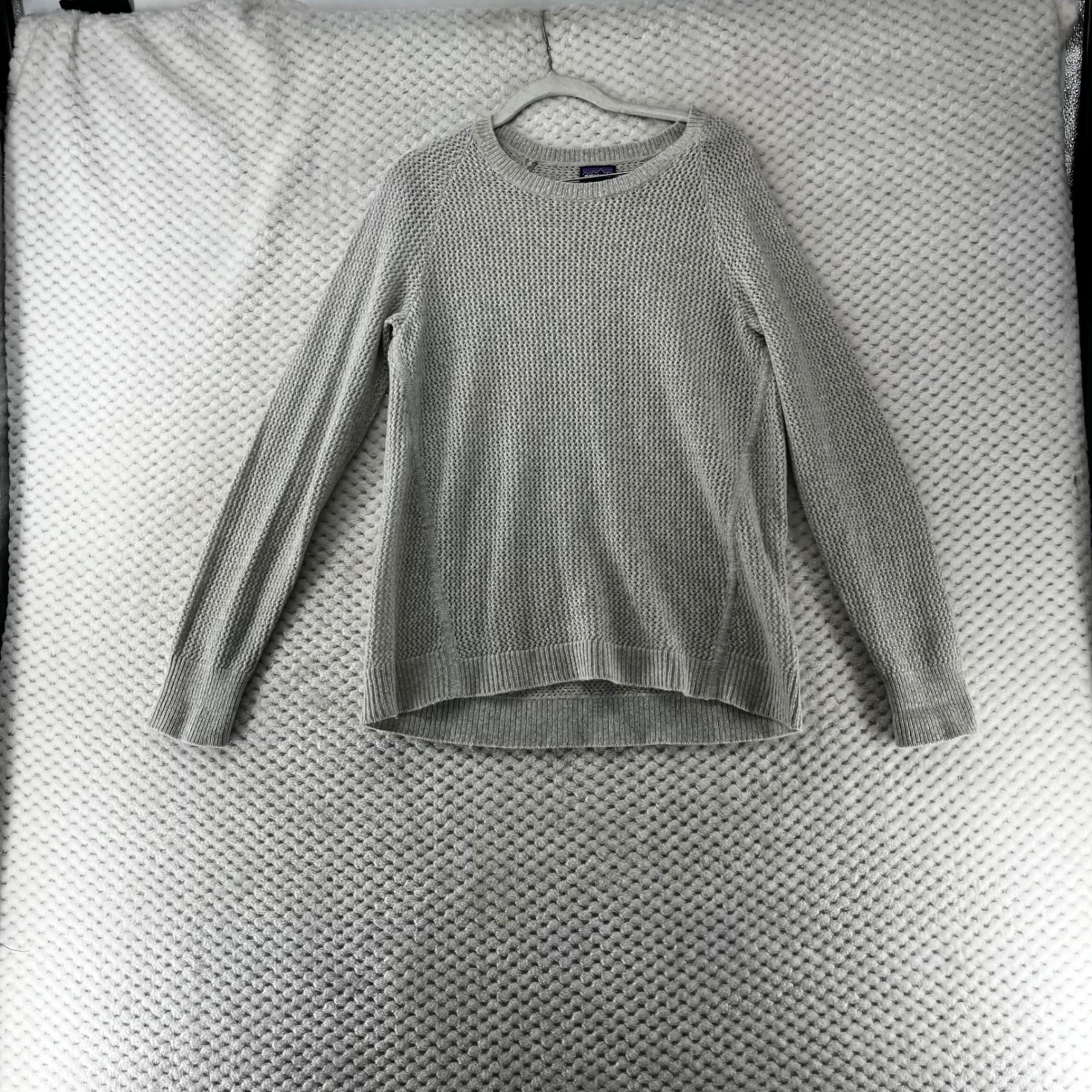 Patagonia Recycled Cashmere Sweater Knit Crew Neck Pullover Fisherman Gray Small