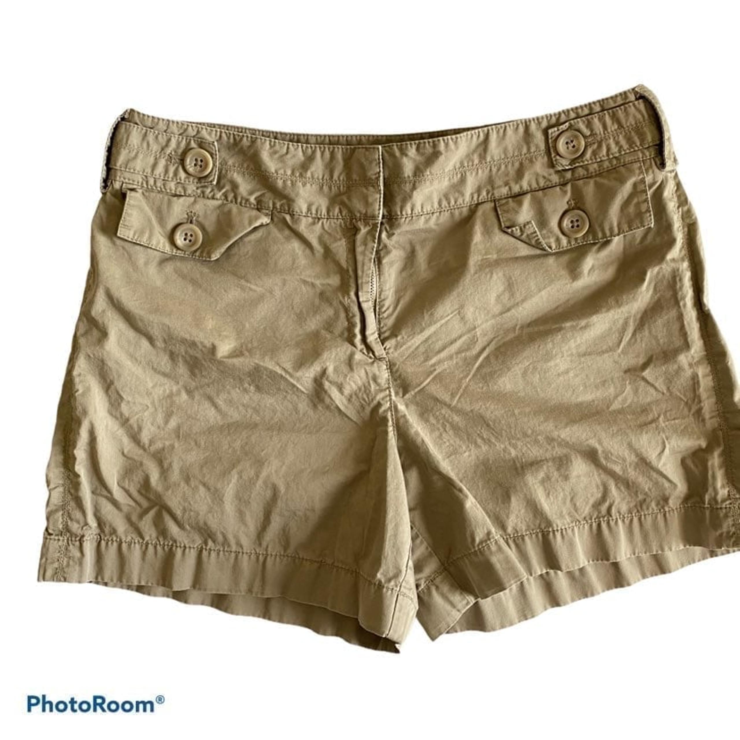 ANN TAYLOR LOFT  Womens Khaki Casual Shorts, Size 10