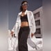 Free People Movement White Under The Sea Mesh Convertible Active Button Jacket