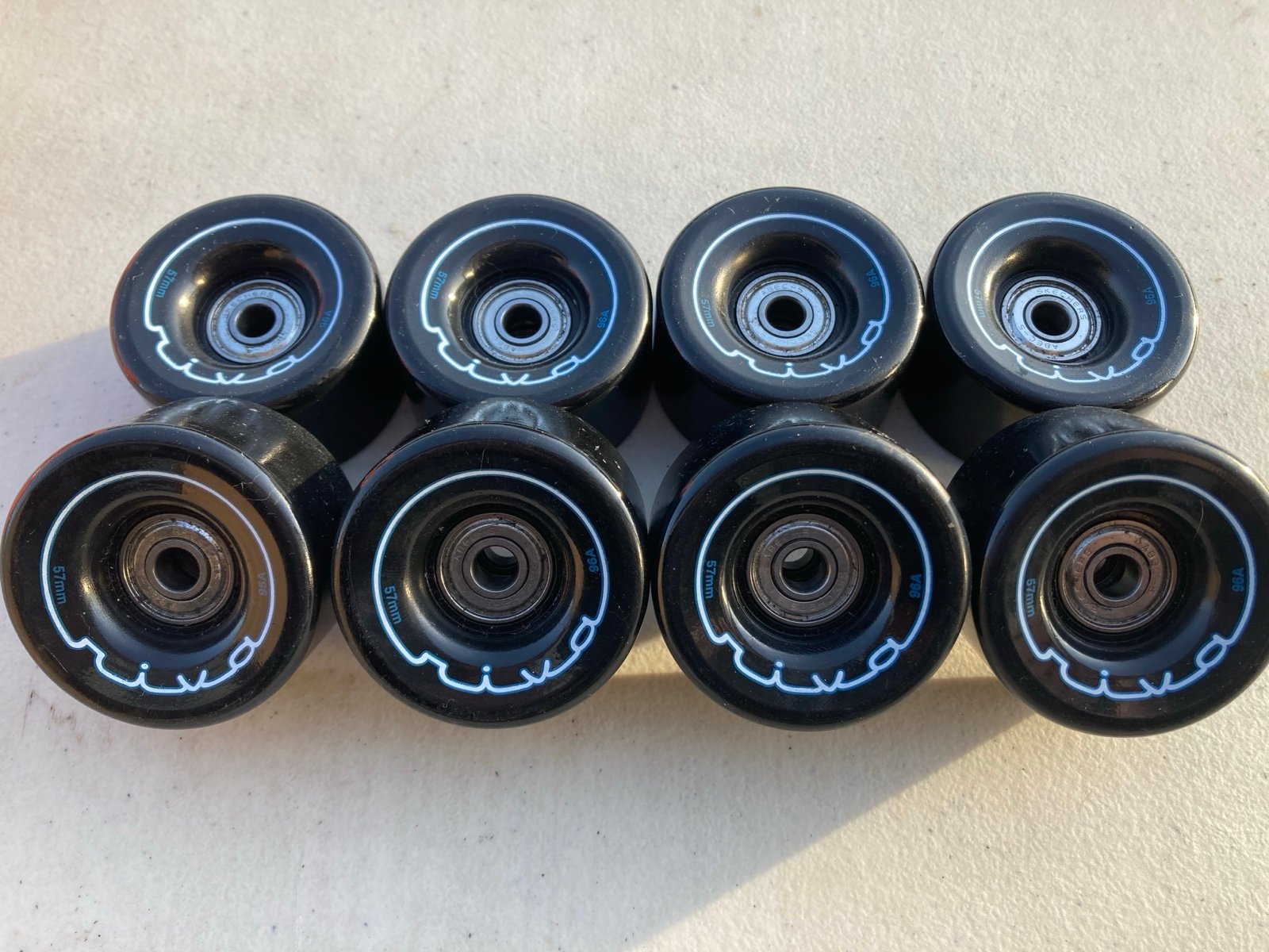 Riedell Sonar Riva 96A Quad Roller Skate Wheels 57x30 Artistic Shuffle Set Of 8