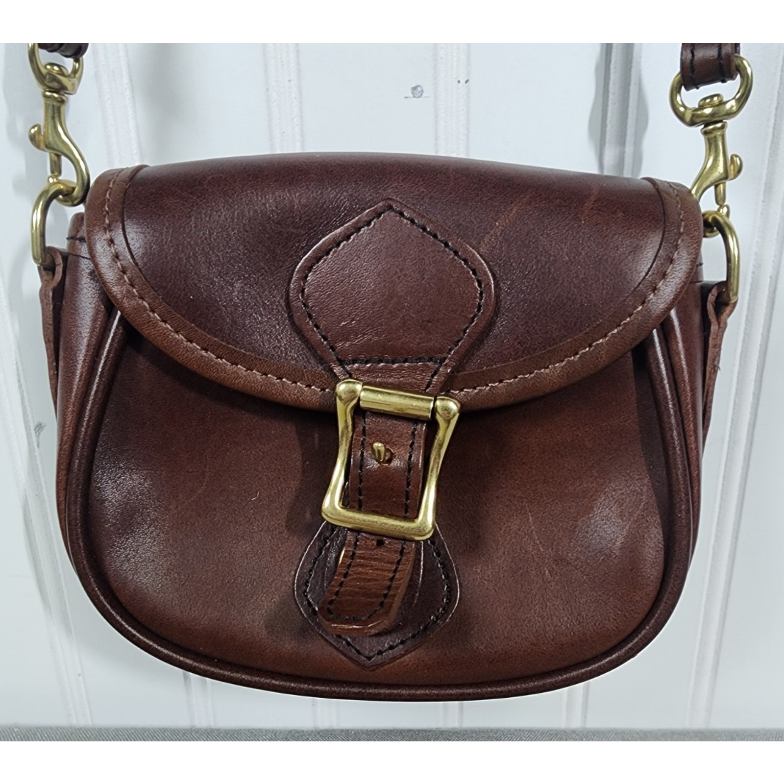 J.W. Hulme Co Leather Satchel Crossbody Brown Purse NEW Quiet Luxury Staple