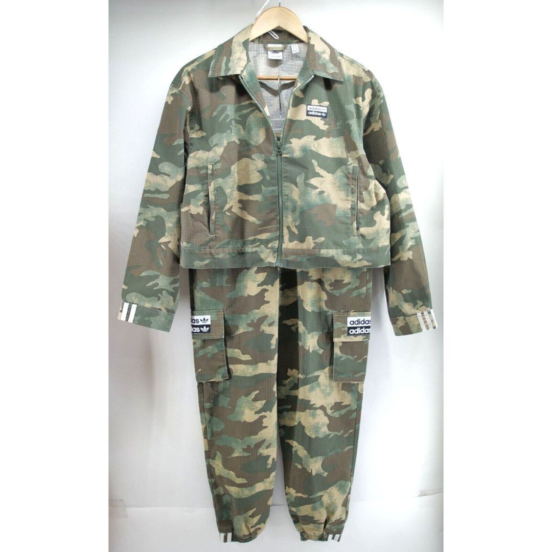 Adidas Originals Women’s Camo Track Top Jacket and pants Full Zip Size XS