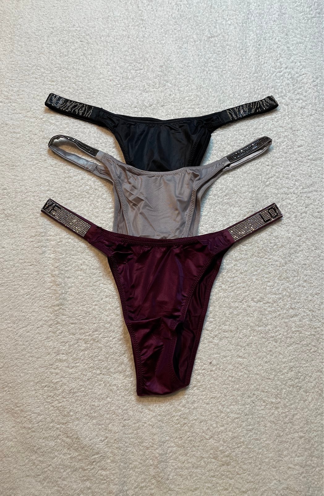 VS Rhinestone Shine Strap Brazilian Pant