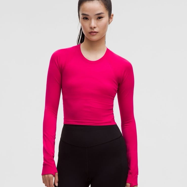 NWT Swiftly Tech Long Sleeve 2.0 Race Crop Size 4 Passionate PSNT