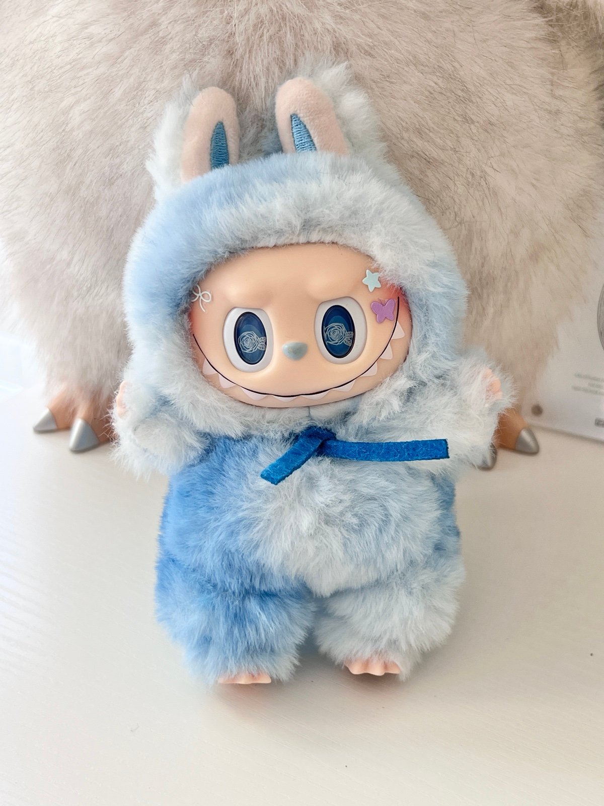 Labubu customized blue handmade
