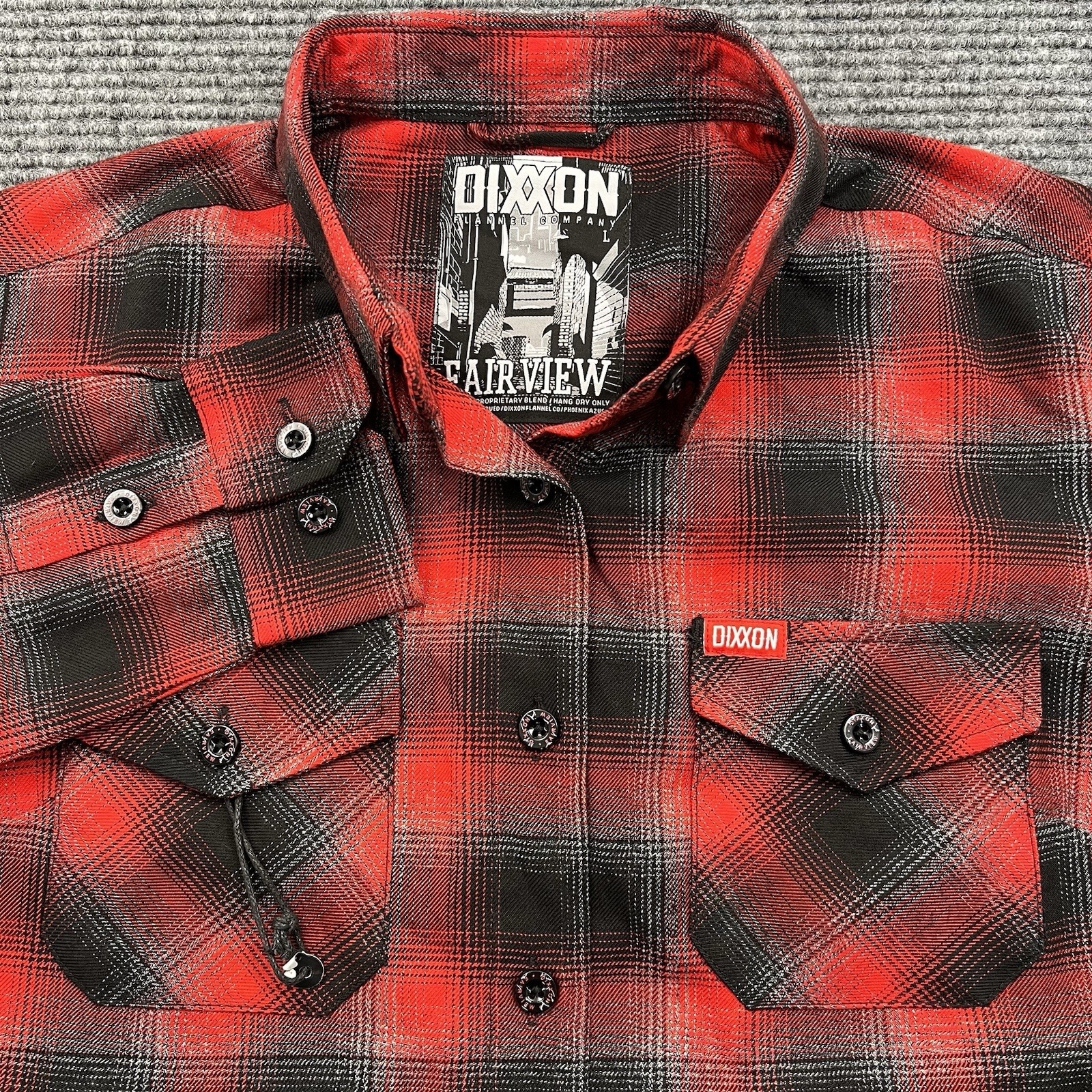 Dixxon Flannel Fairview Women's Large Long Sleeve Red Black Buffalo Plaid NWOT