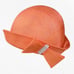 1920s Vintage Orange Cloche Hat Elegant Woven Pearl Accent Veil Rolled Brim