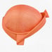 1920s Vintage Orange Cloche Hat Elegant Woven Pearl Accent Veil Rolled Brim
