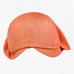 1920s Vintage Orange Cloche Hat Elegant Woven Pearl Accent Veil Rolled Brim
