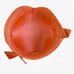 1920s Vintage Orange Cloche Hat Elegant Woven Pearl Accent Veil Rolled Brim