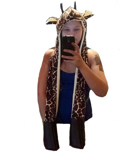 Giraffe Spirit Animal Hood, Hoof Pockets