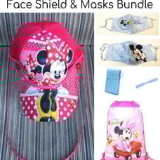 Minnie Baseball Cap, Masks, Bag Bundle