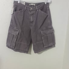 ZARA Men’s Regular Cargo Denim Shorts Light Purple Size 32 Hits Above Knee NWT