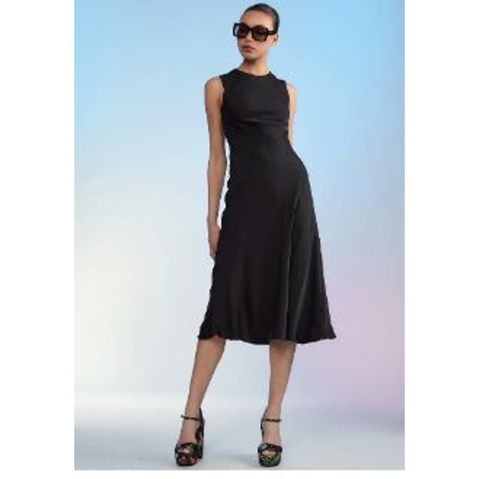 Cynthia Rowley Women's Silk Bias Sleeveless Dress 495 Black Sz 0