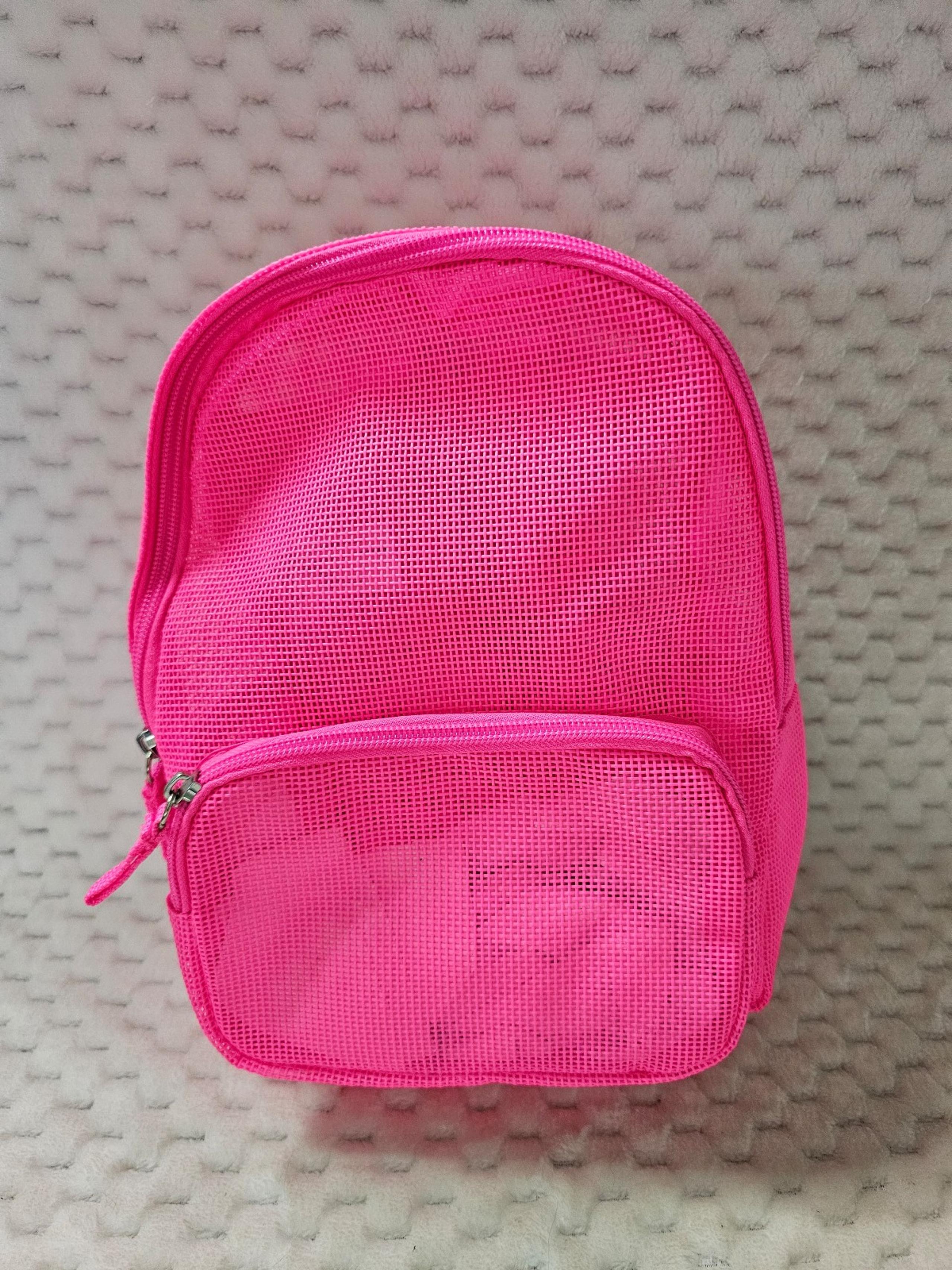 No Boundaries Beach Backpack Small/Mini Mesh Bright HOT PINK Lightweight
Nwt