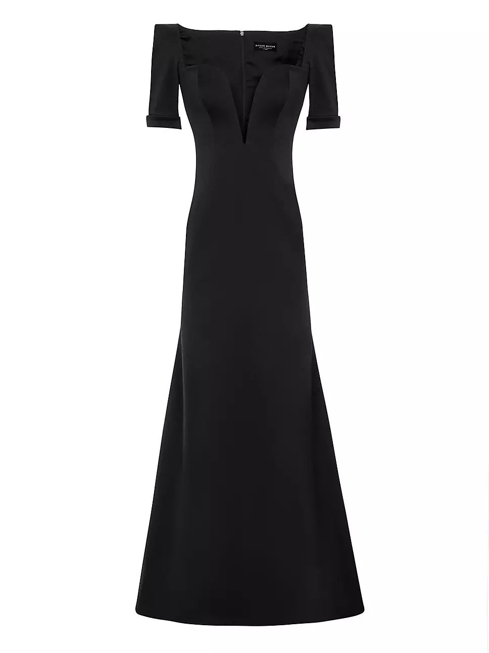 1796 Ozgur Masur Satin Split-Sleeve Gown size44 /us 12