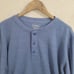 L.L. Bean Thermal Men's Blue Henley Shirt Long Sleeve Traditional Fit XL 26CT