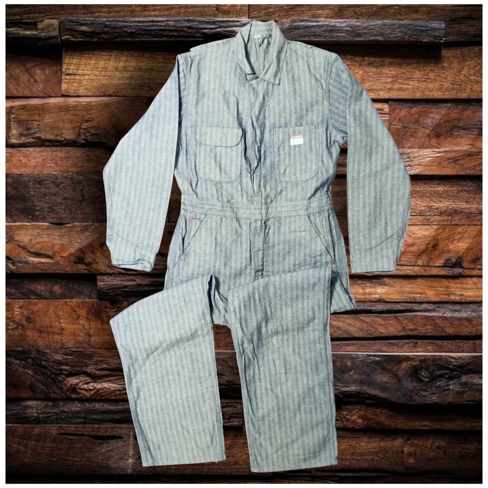 VINTAGE 1950S BIG MAC SELVEDGE DENIM HERRINGBONE COVERALLS