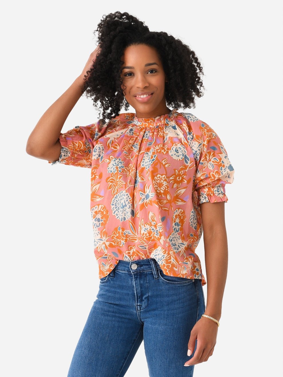 NWOT Trovata | Sheila Blouse, Spiced Dahlia, size L