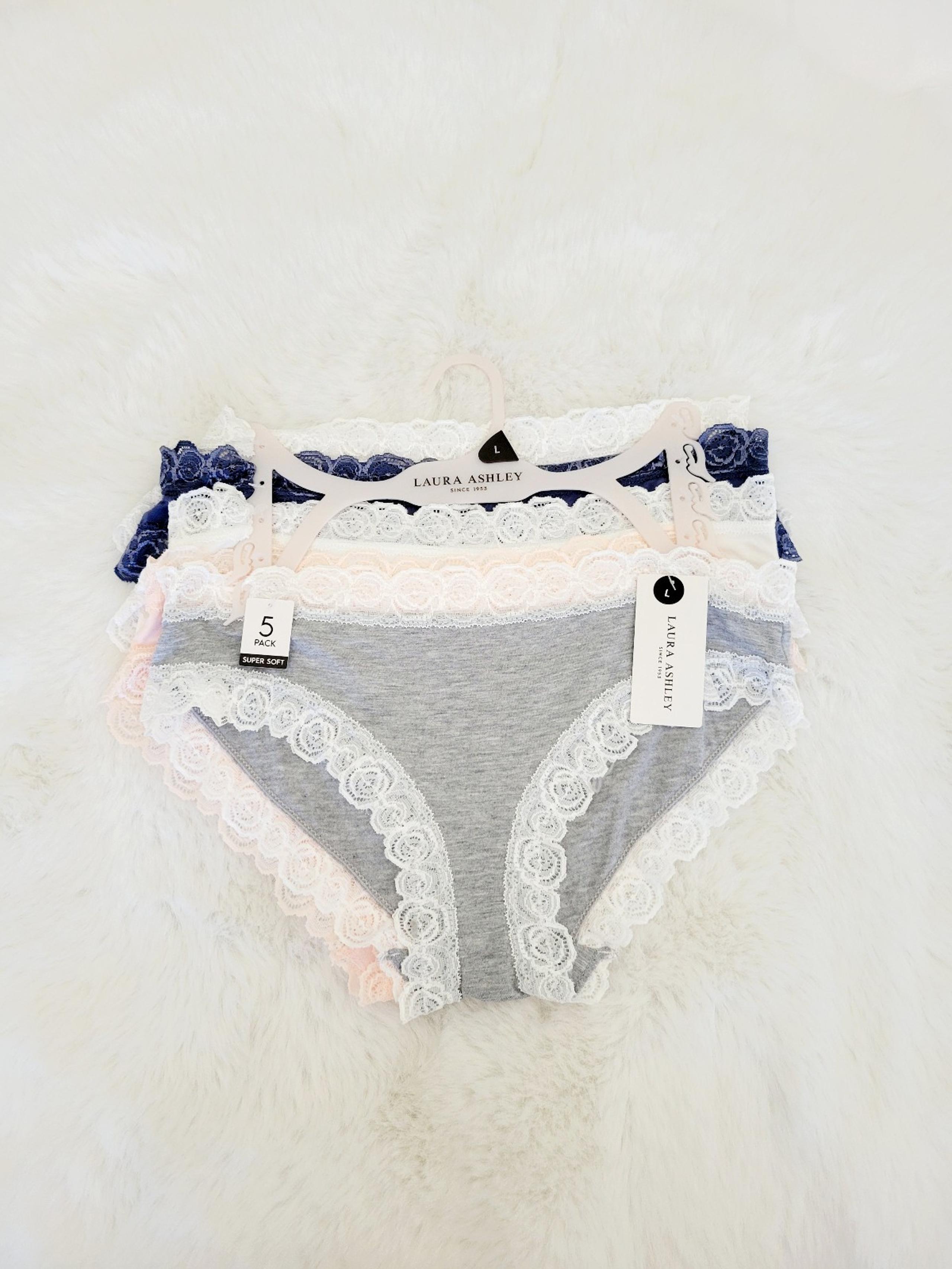 LAURA ASHLEY BRAND NEW 5-PACK SUPER SOFT PANTIES SIZE L