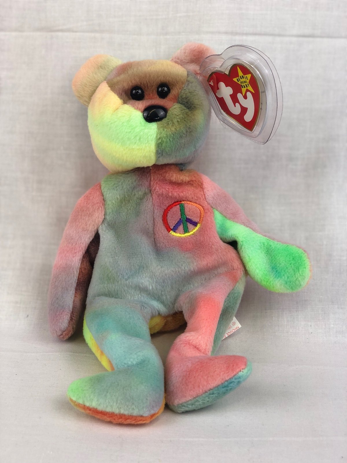 (ZZ) Ty Beanie Bear Collection (PEACE•CURLY•VALENTINO•HALO)