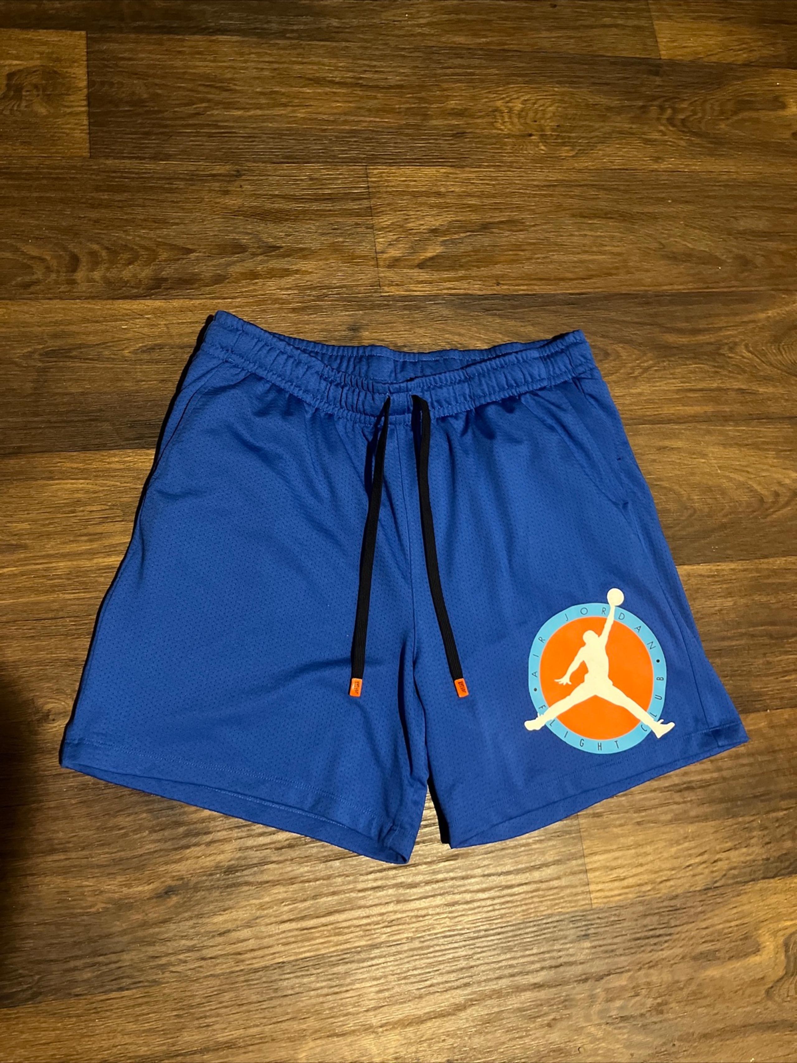 Jordan Men's Flight MVP Mesh Shorts-Blue XL