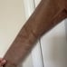 VTG Sweater Terry Cloth V Neck Mens Sweater Tan Brown Size L Virgin Zefran