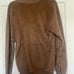 VTG Sweater Terry Cloth V Neck Mens Sweater Tan Brown Size L Virgin Zefran