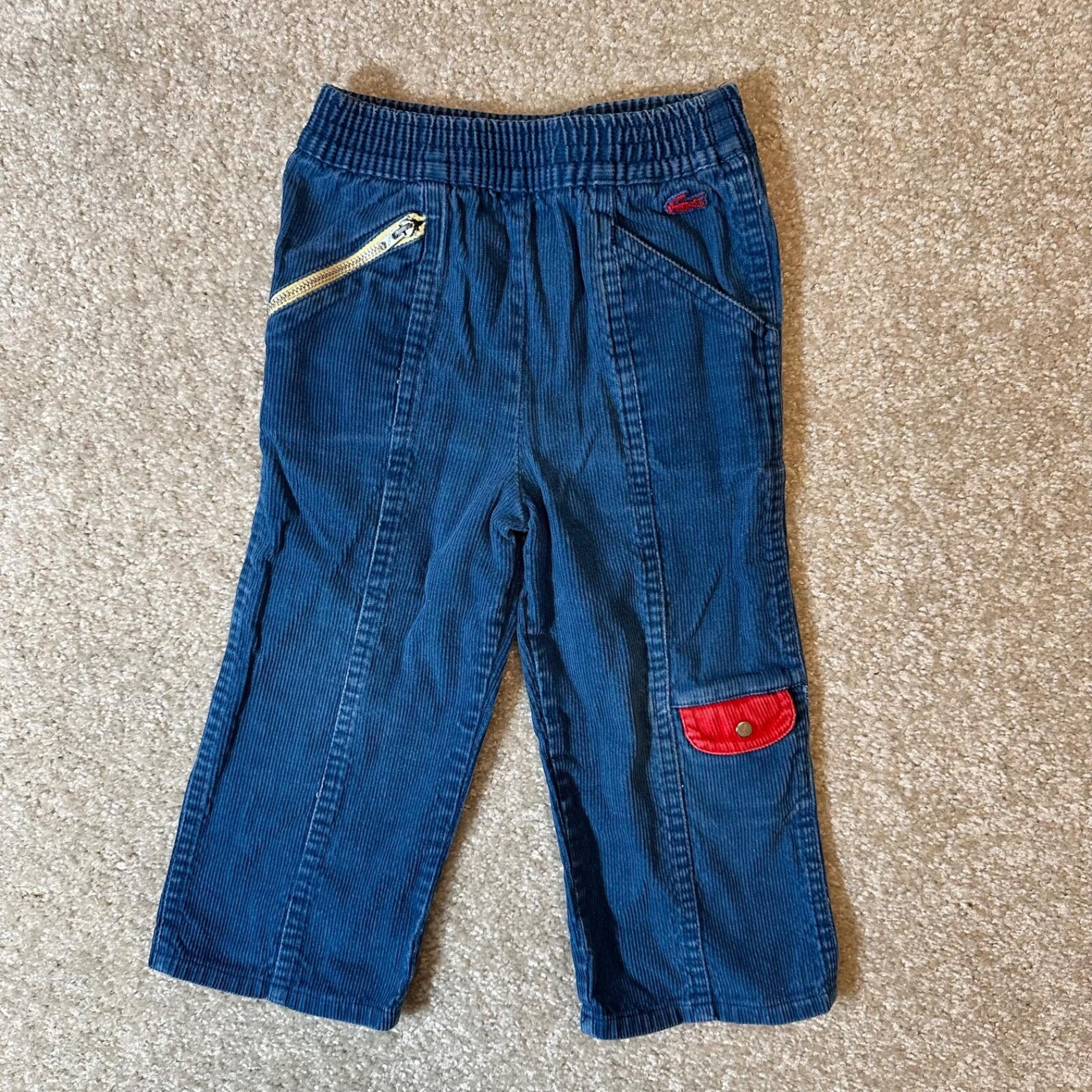 Vintage IZOD Lacoste blue corduroy pants size 2T