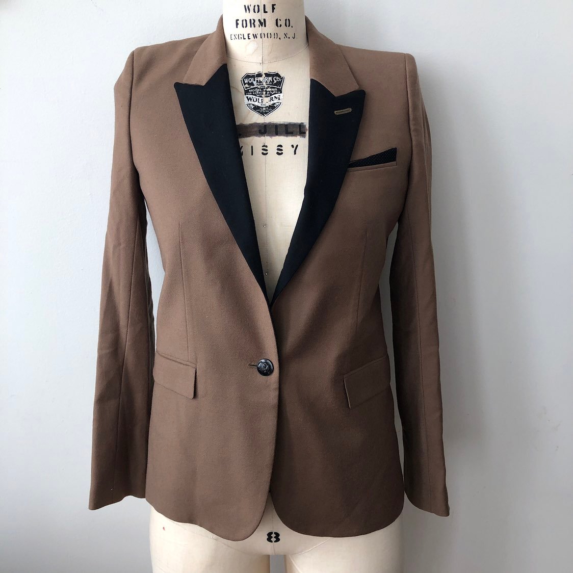 THE KOOPLES WOMENS sz 38 camel WOOL BLEN