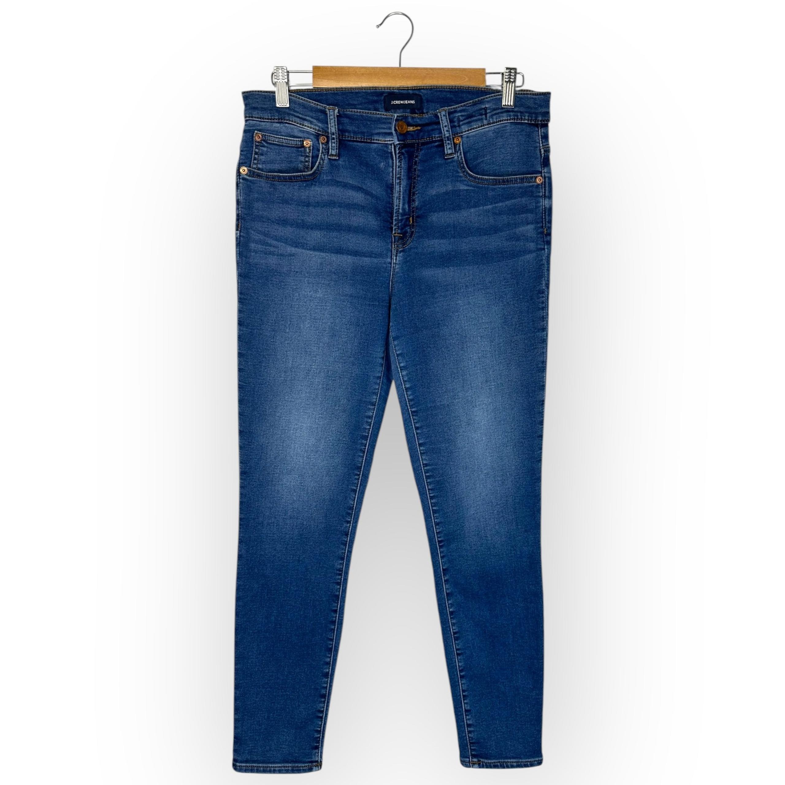 J. Crew Women's 9 in. High Rise Toothpick Jeans Size 29 J4756 Medium Wash