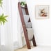 5-Tier Blanket Ladders for The Living Room, 4.8 FT Blanket Ladder with Shelf, De