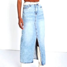 NWT Blank NYC In My Mind Mid Rise Denim Maxi Skirt Size 27