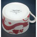 4 Vintage Fitz & Floyd FF Cinnabar Temple Dragon Porcelain Cups & Saucers 1975